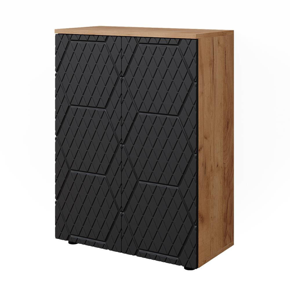 MIDISKÅP Irma Antracit med bikakestruktur 60x81 cm 81/60/30 cm