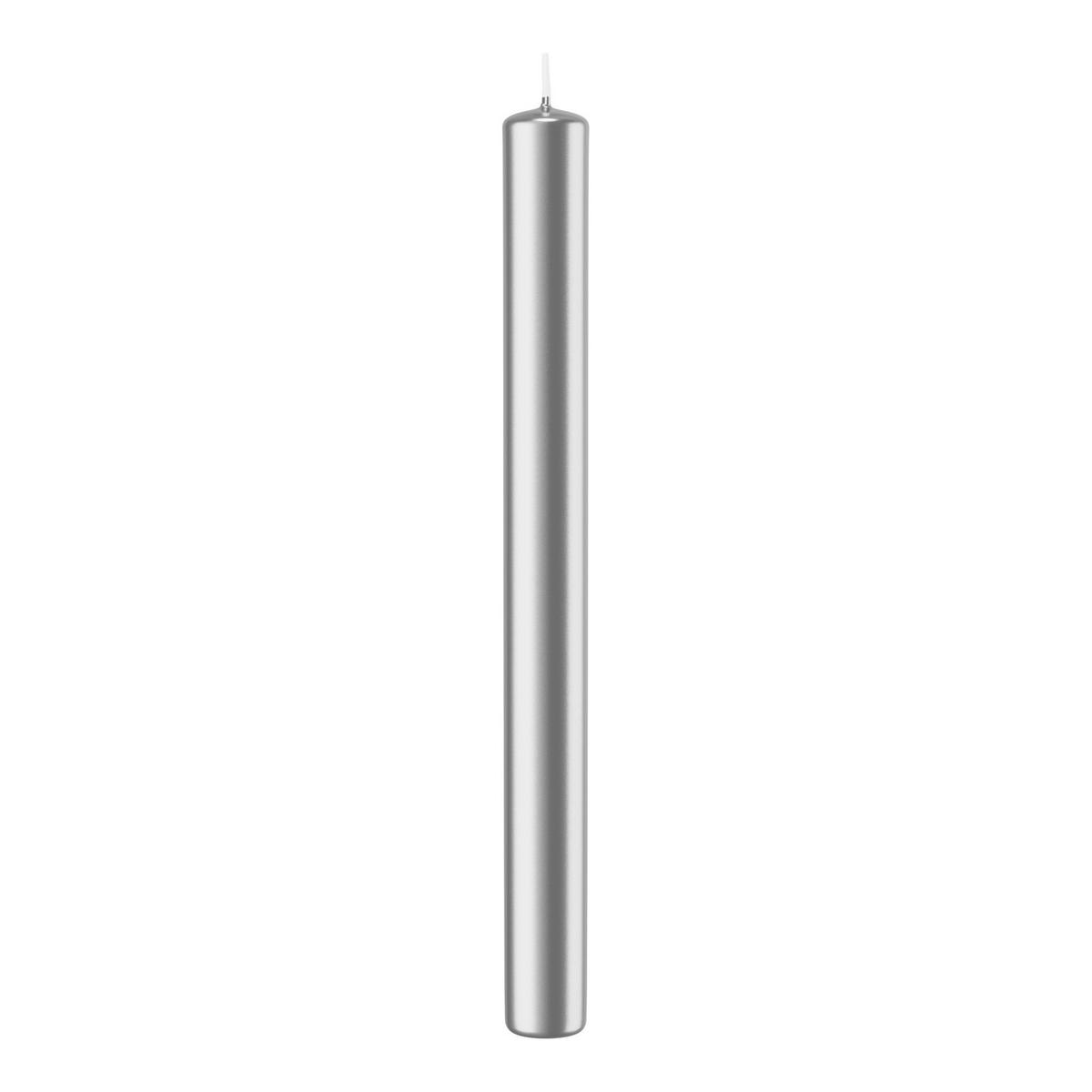 STABKERZEN Silber 250 x Ø 23 mm, 10 Stück - Silberfarben, Paraffin (2.3/25/25cm) - Wiedemann Kerzen