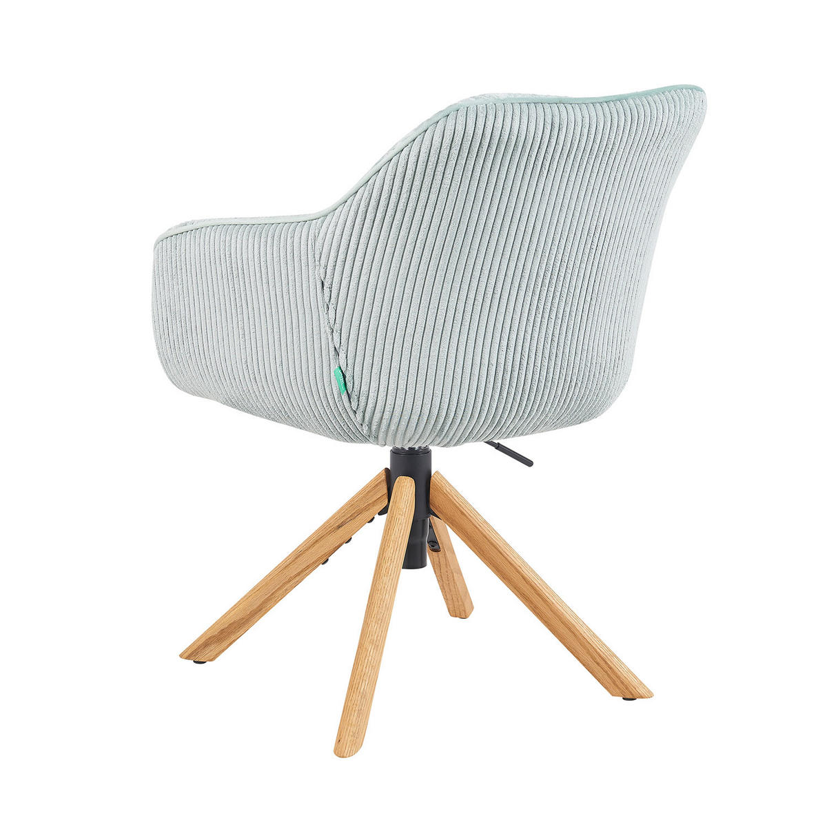 BÜROSTUHL Mika-Olea - Honigeiche/Hellblau, Eichenholz/Holz (60/83/61cm) - DUBI Möbel