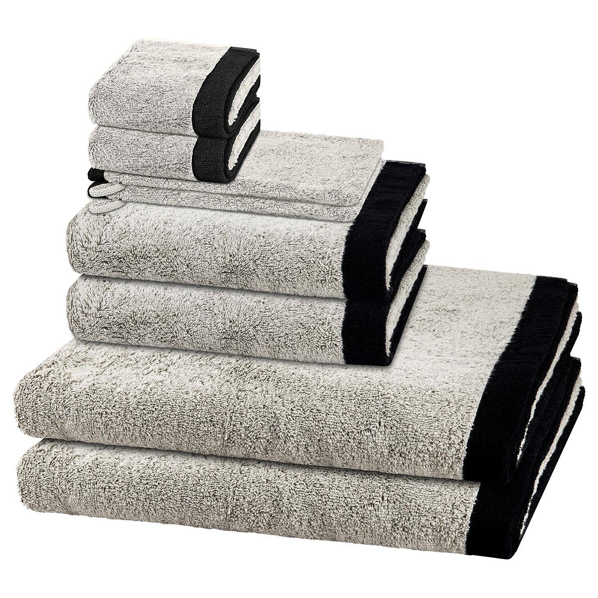 FROTTIERSET Lifestyle Splash 8-teilig - Grau, Textil (50/100cm) - Cawö