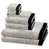 FROTTIERSET Lifestyle Splash 8-teilig - Grau, Textil (50/100cm) - Cawö