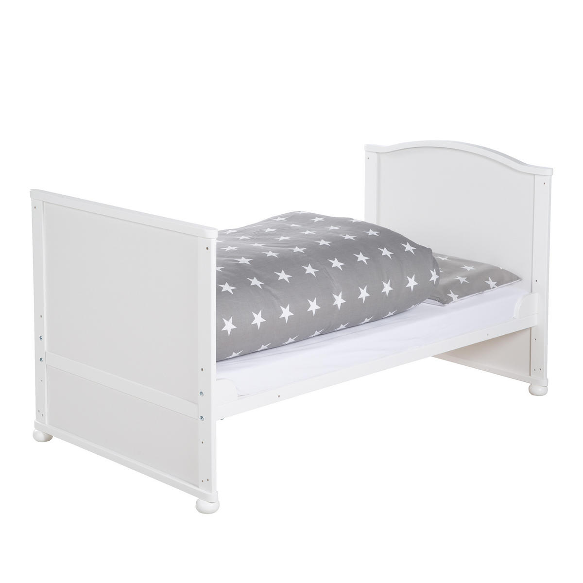 BABYBETT Sterne 2 70 x 140 cm inkl. Textilien - Weiß, Holzwerkstoff (70/140cm) - Roba