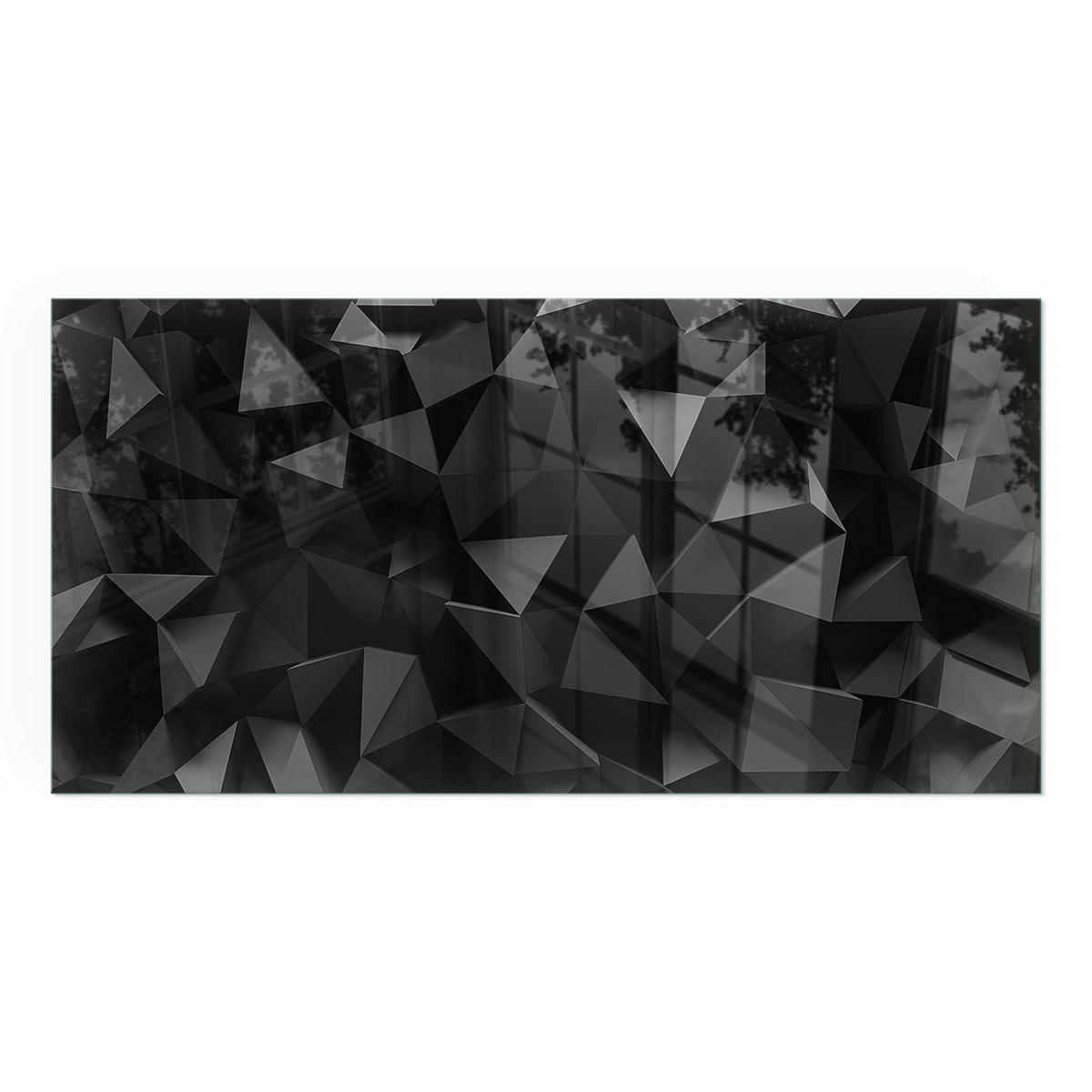 GLASPLATTE für Kamin 100x50 cm - Schwarz, Glas (100/50/0.4cm) - TULUP