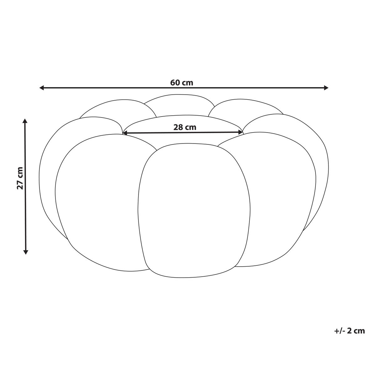 POUF Hellbraun Beaufort - Hellbraun, Textil (60/27/60cm) - Beliani