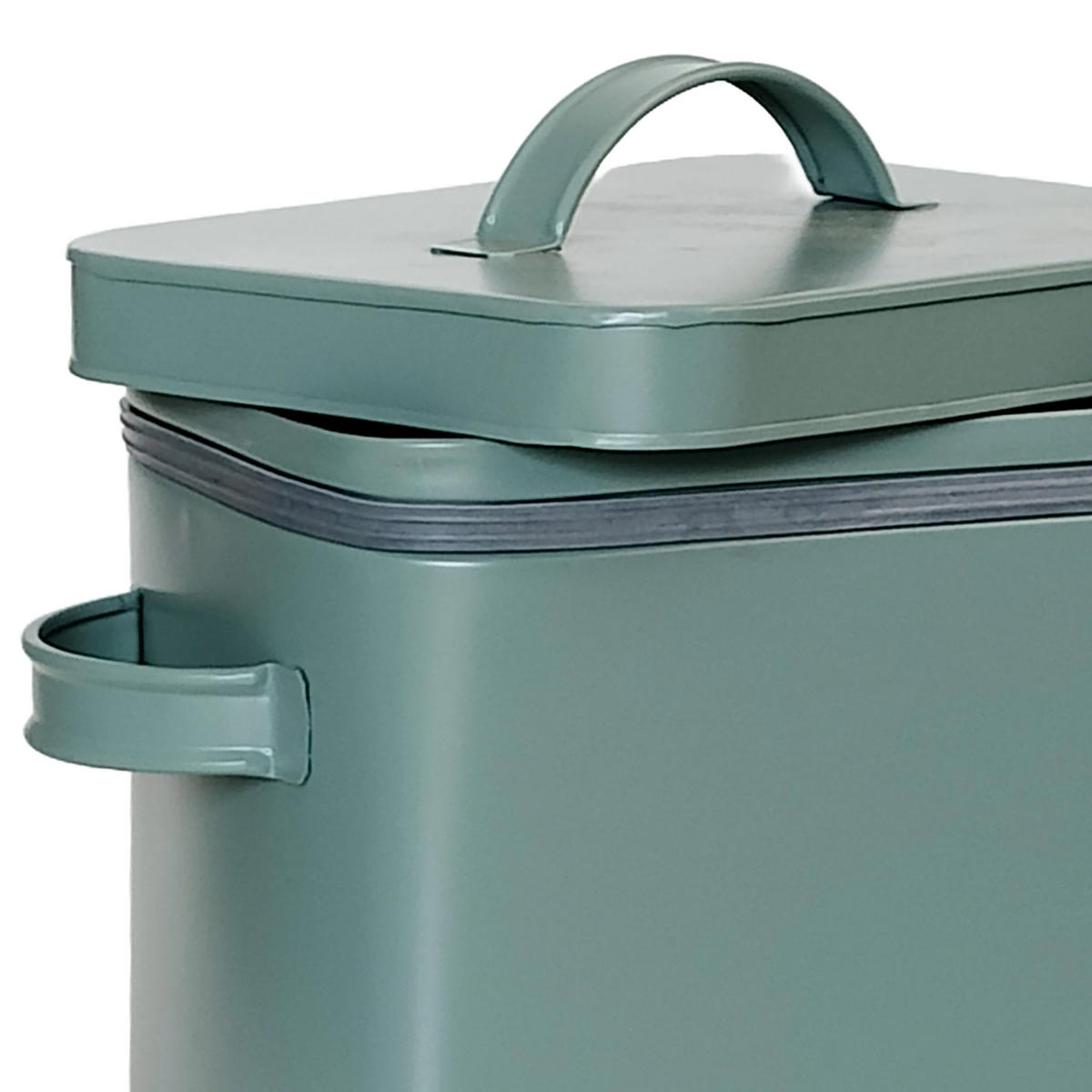 METALLBOX - Grün, Kunststoff/Metall (24.5/27.5/16cm) - Relaxdays