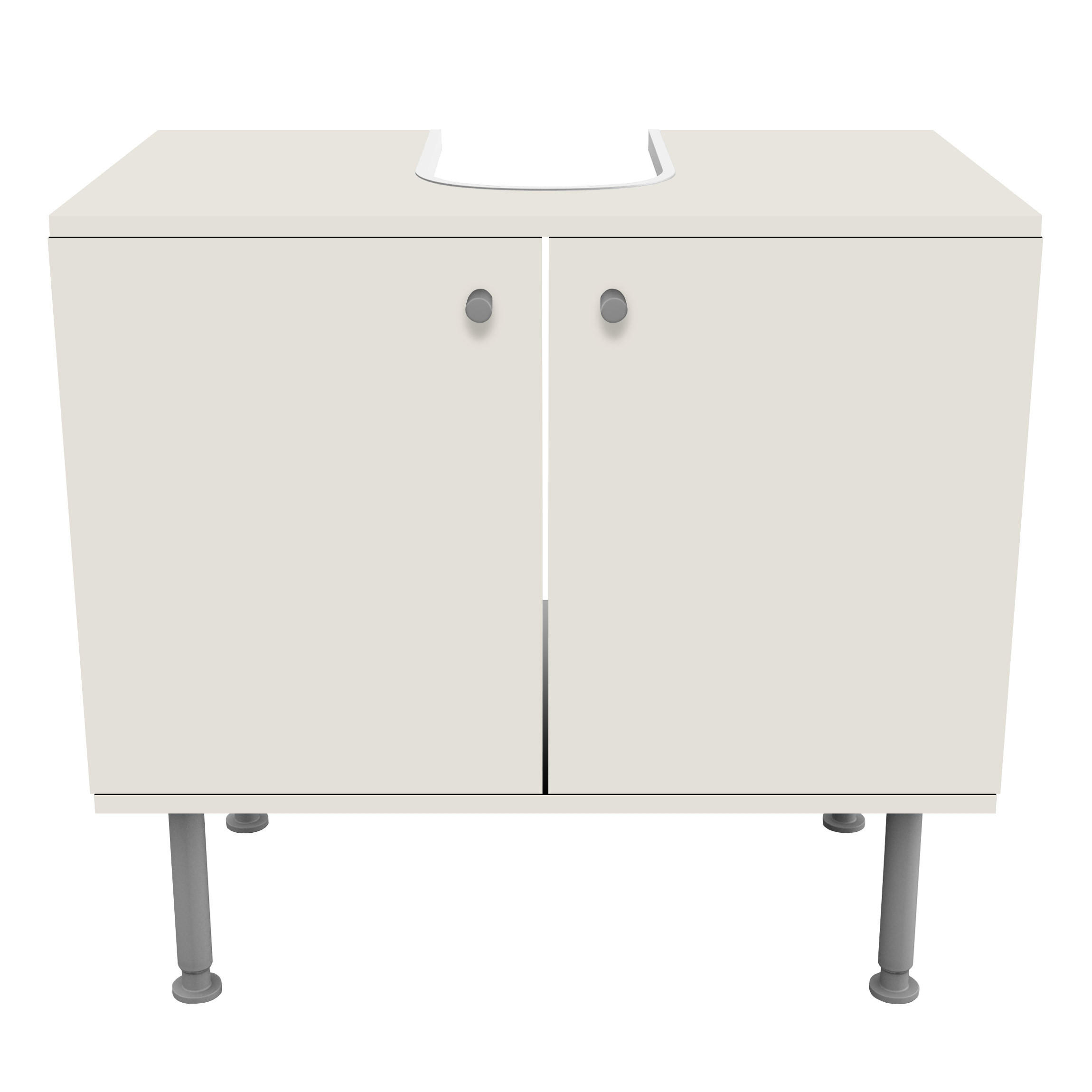 WASCHBECKENUNTERSCHRANK Meersand 60/55/35 cm - Beige, Holzwerkstoff (60/55/35cm) - Bilderwelten