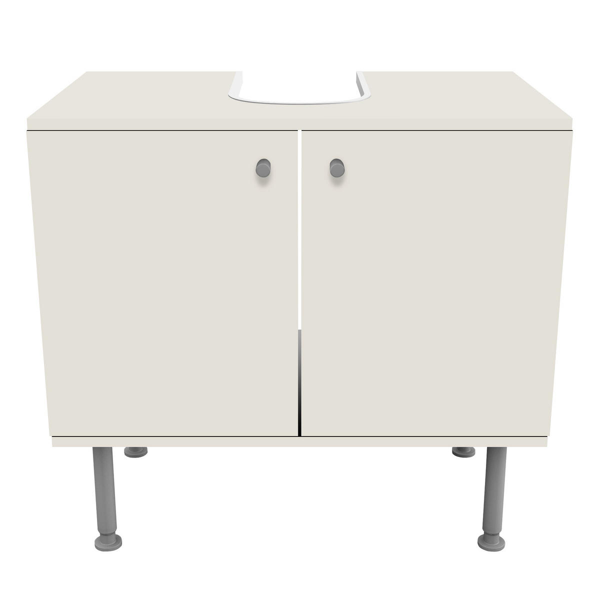 WASCHBECKENUNTERSCHRANK Meersand 60/55/35 cm - Beige, Holzwerkstoff (60/55/35cm) - Bilderwelten