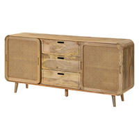 SIDEBOARD Mango 180x40x80 natur lackiert VALENCIA #119 - Braun, Holz (180/80/40cm) - Massivmoebel24