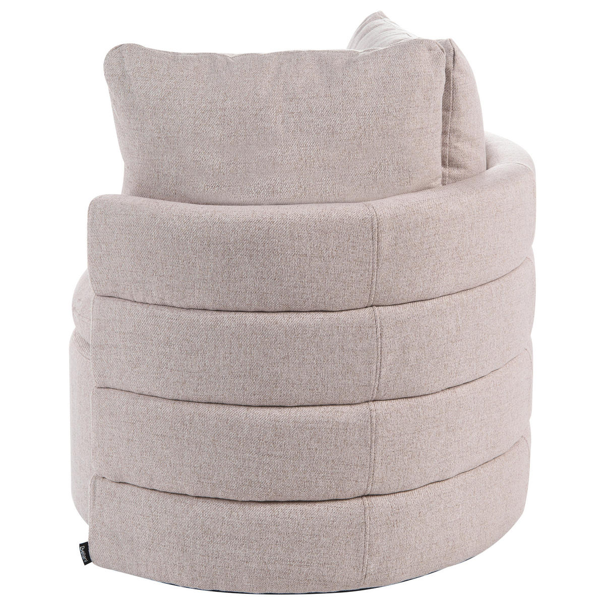 DREHSESSEL mit Stauraum Stoff Beige Randers - Beige, Textil (79/62/72cm) - Beliani