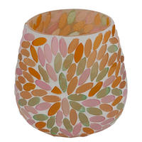 BUTLERS Teelichthalter SHIMMER & SHINE - Multicolor, Glas (10cm) - Butlers