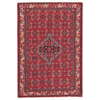 ORIENTTEPPICH handgeknüpft Assadabad Rot 151/105 cm Schurwolle - Rot, Textil (105/151cm) - Looma