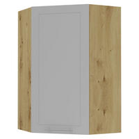KÜCHENHÄNGESCHRANK Kvantum W4/10/60 Dust Grey Matt / Eiche Artisan Matt 60 / 60 / 96cm - Eiche Artisan/Grau, Holz/Holzwerkstoff (60/96/60cm) - Feldmann-Wohnen