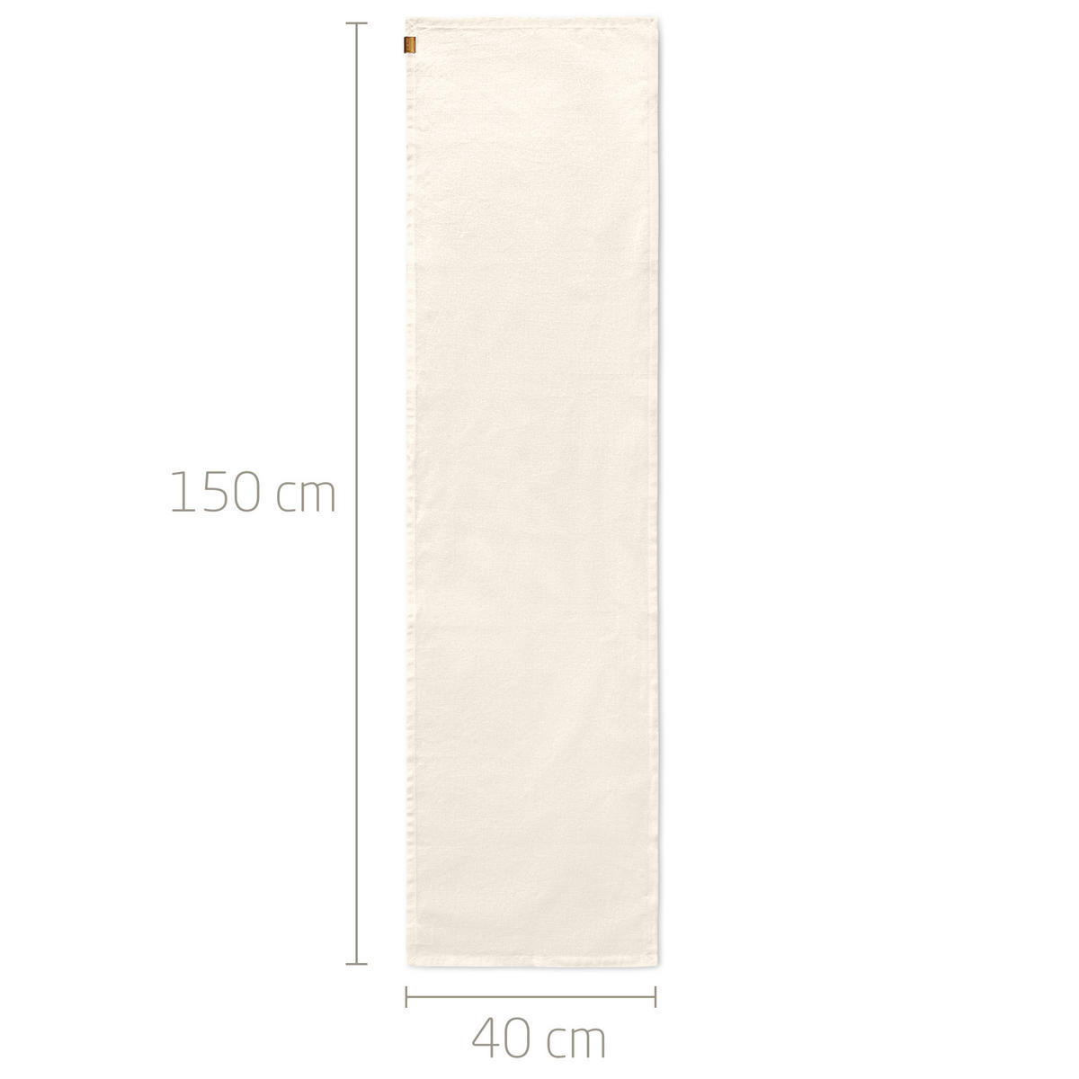 TISCHLÄUFER - Creme, Textil (150/40/1cm) - Miqio Design