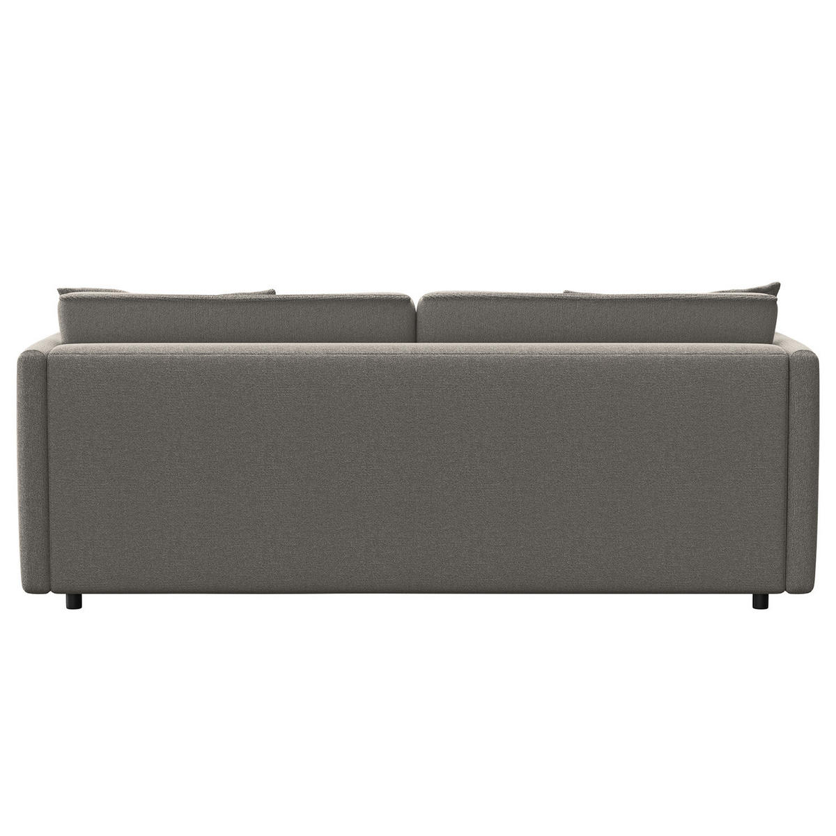 3-SITZER SOFA - Schwarz/Grau, Kunststoff/Textil (219/84/117cm) - home24