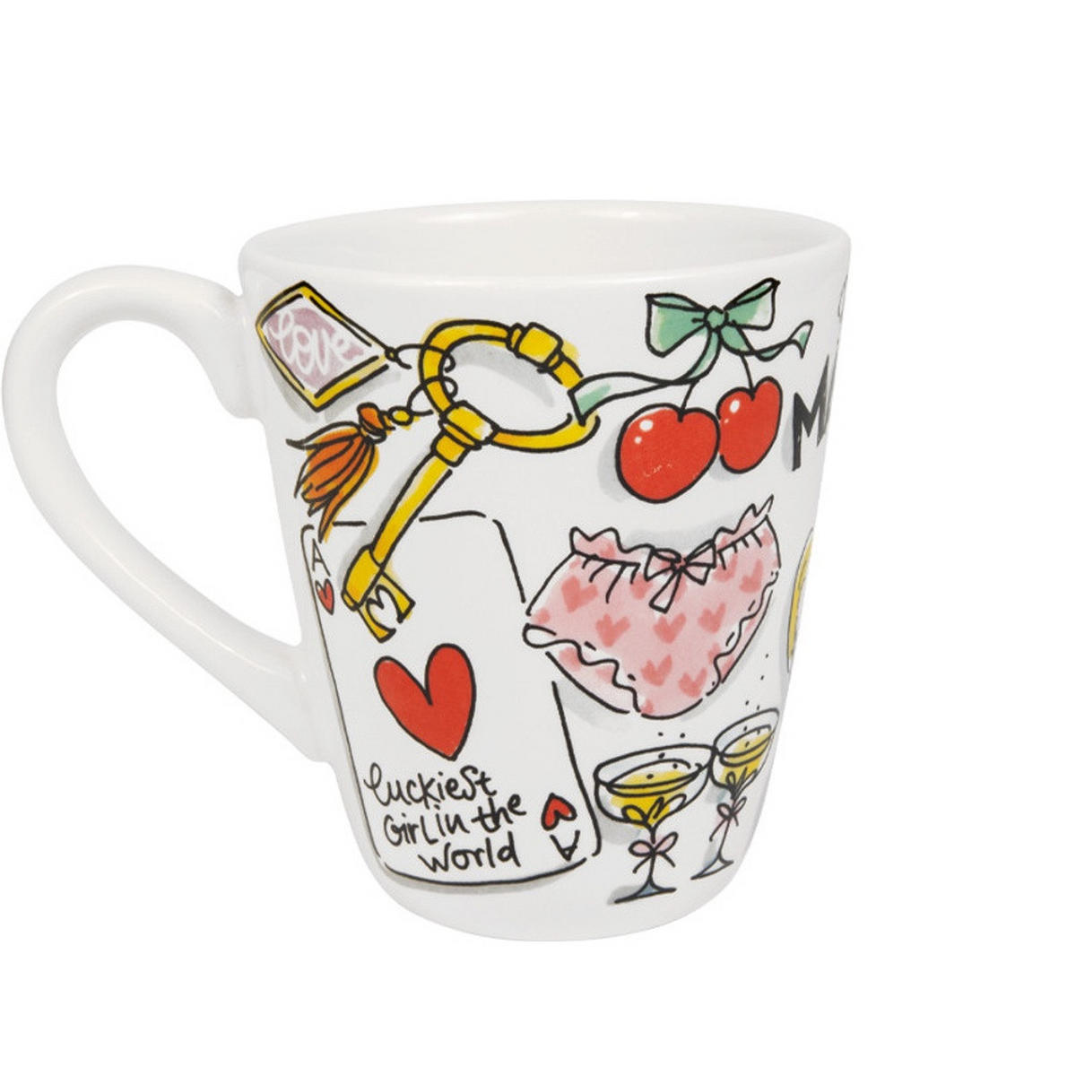 BECHER Valentinstag Madame in Bunt - 350 ml - Multicolor, Keramik (0.35L) - Blond Amsterdam
