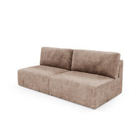 SCHLAFSOFA Natalia Xs - Beige, Holzwerkstoff/Textil (216/85/105cm) - Fun Möbel