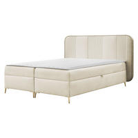 BOXBETT Fandy - Goldfarben/Creme, Holz/Textil (140/200cm) - MIRJAN24