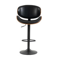 BARHOCKER 2er-Set Schwarz Drehbar Höhenverstellbar mit Armlehnen - Schwarz, Leder (51/93/50cm) - PANGIVO