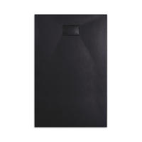 DUSCHWANNE mit rutschhemmender Oberfläche 90/140 cm, Schwarz - Schwarz, Naturmaterialien (90/2.6/140cm) - EMKE