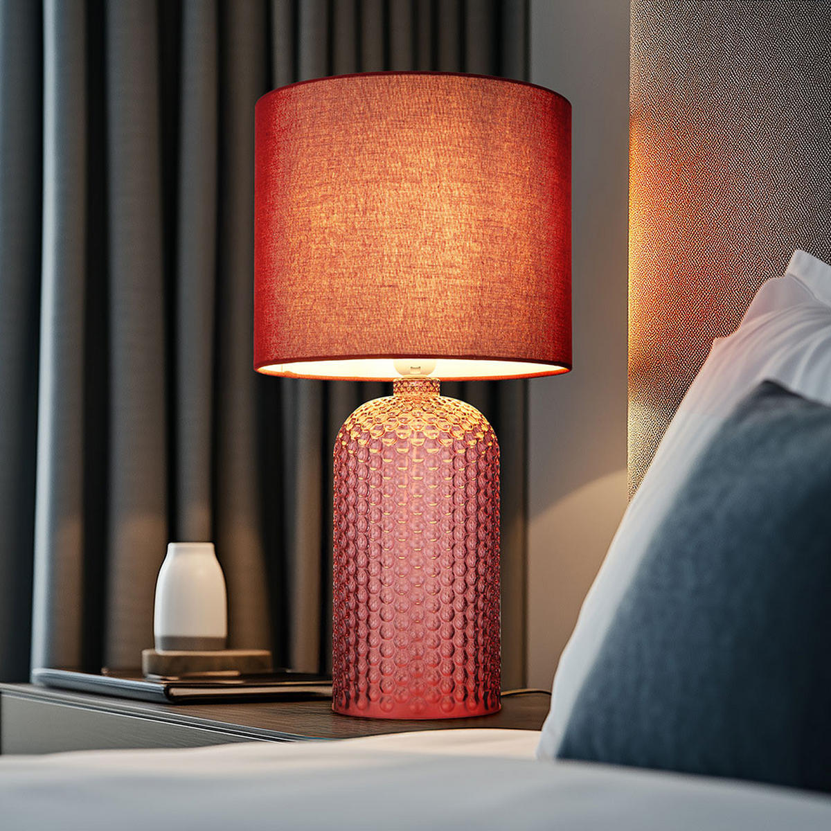 TISCHLEUCHTE SOFIA Glas Rot - Rot, Glas (26.5/26.5/50cm) - Globo Lighting