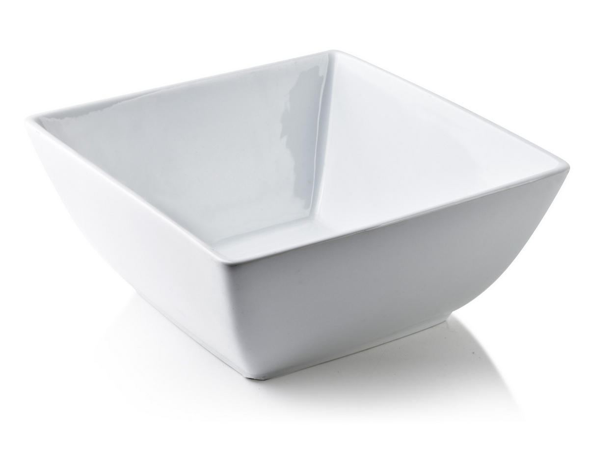 SCHALE Basic Weiß 23/23/10.5 cm Keramik - Weiß, Keramik (23cm) - Mondex