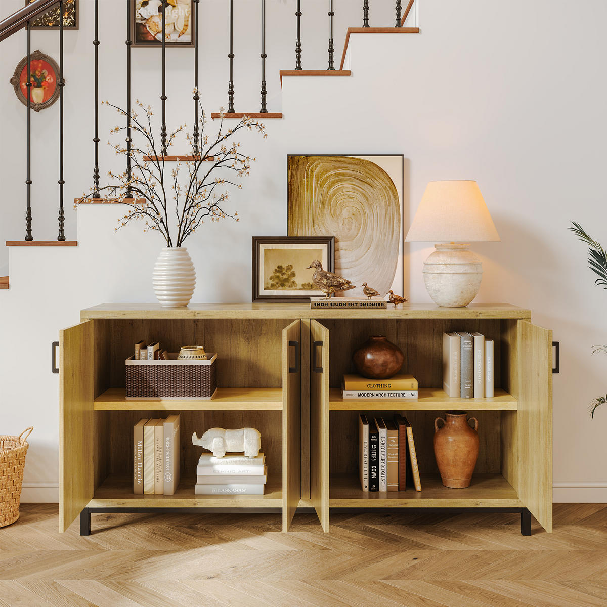 BEISTELLSCHRANK naturfarben, geräumig & langlebig - Naturfarben, Holzwerkstoff (35/80/160cm) - SHOPENTRA