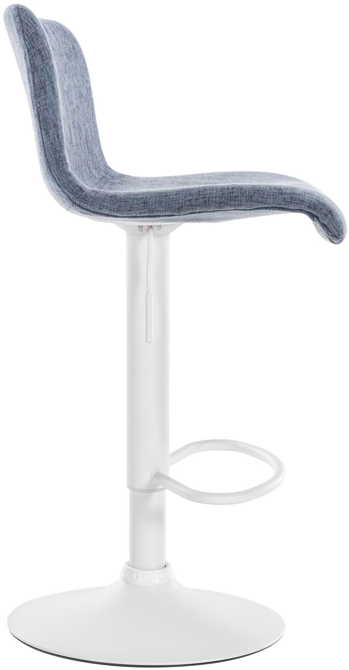 BARHOCKER Stoff blau - Blau/Weiß, Textil/Metall (39/84/36cm) - CLP