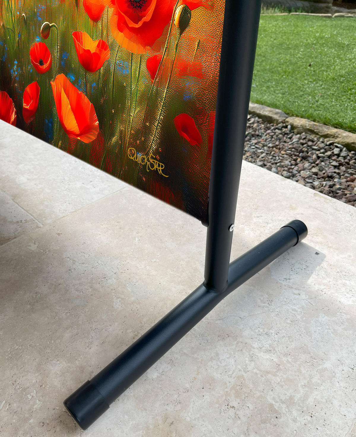 PARAVENT 1-tlg. 180x180 cm RETRO Flowers - Rot/Multicolor, Metall (178/180cm) - QUICK STAR