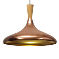 PENDELLEUCHTE Champion Holz 35/30 cm - Goldfarben/Kupferfarben, Metall (35/30cm) - Bamyum