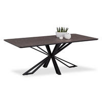 ESSTISCH rechteckig 200/100/76 cm Braun - Schwarz/Braun, Metall (200/100/76cm) - Homestyle4u