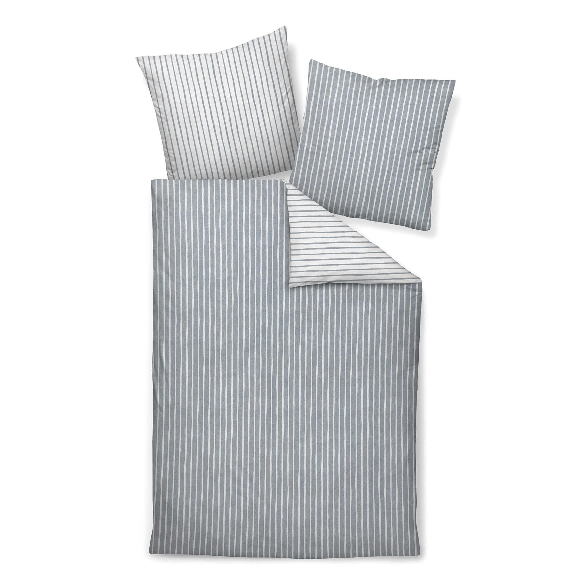 BETTWÄSCHE-SET 2 teilig in Grau 135x200 cm - Anthrazit, Textil (135/200cm) - Janine