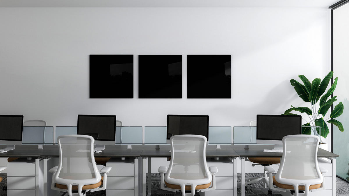 GLASBOARD - Schwarz 50x50cm - Schwarz, Glas (50/50/0.7cm) - ALLboards