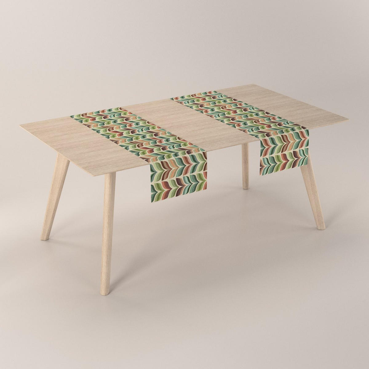 TISCHLÄUFER Intenso Premium, grün und beige, 40x130 cm - Beige/Grün, Textil (40/130cm) - Dekoria