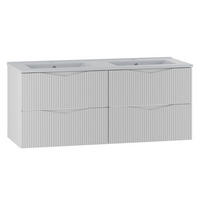 DVOJUMYVADLO 120cm Tao Bílá - bílá, kompozitní dřevo (120/50/45.8cm) - Petits-meubles