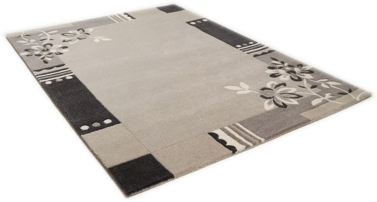 TUFTTEPPICH Napura 90x160 cm - Grau, Textil (90/160cm) - THEKO