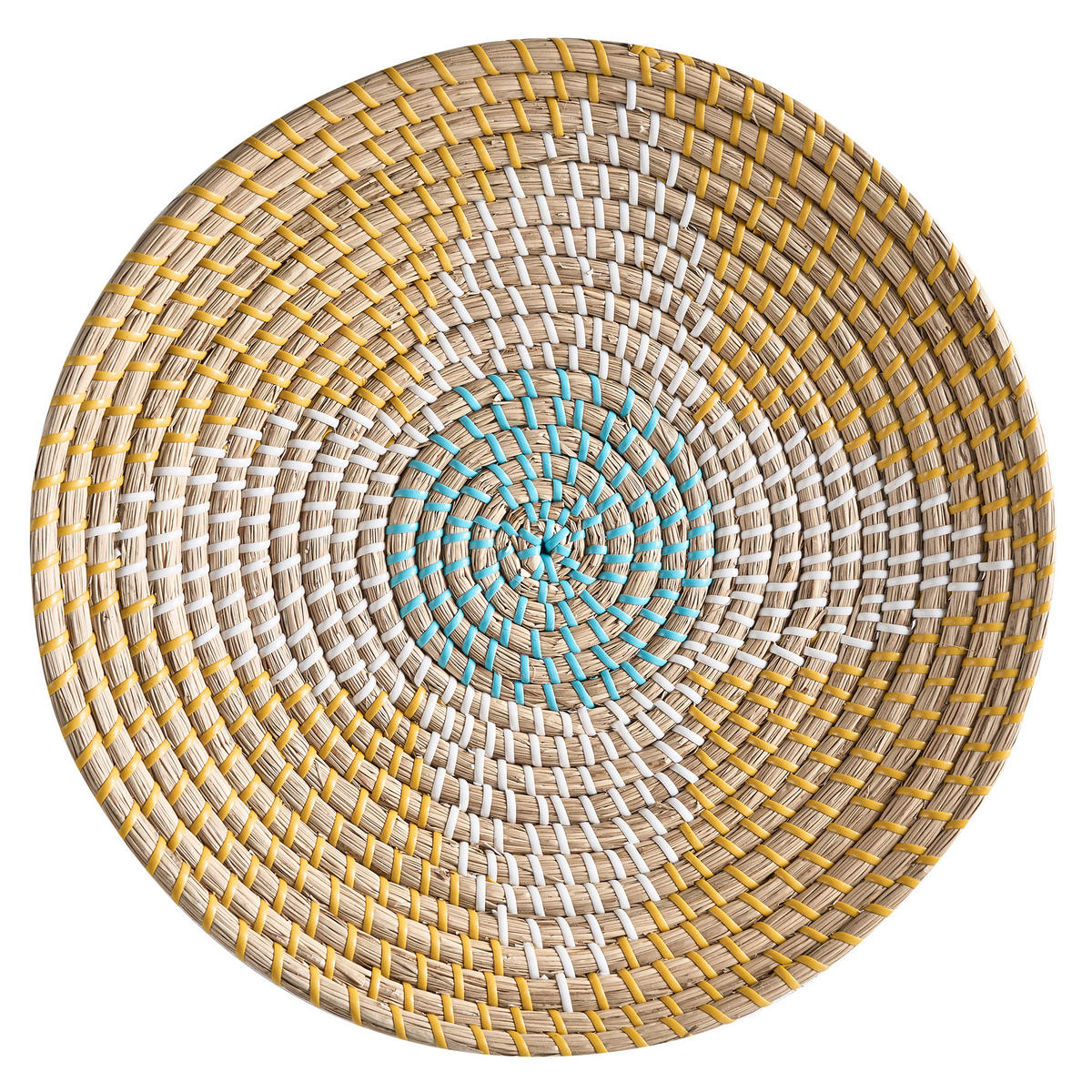 WANDDEKORATION Seegras bunt Bacninh - Multicolor, Naturmaterialien (46/46/7cm) - Beliani