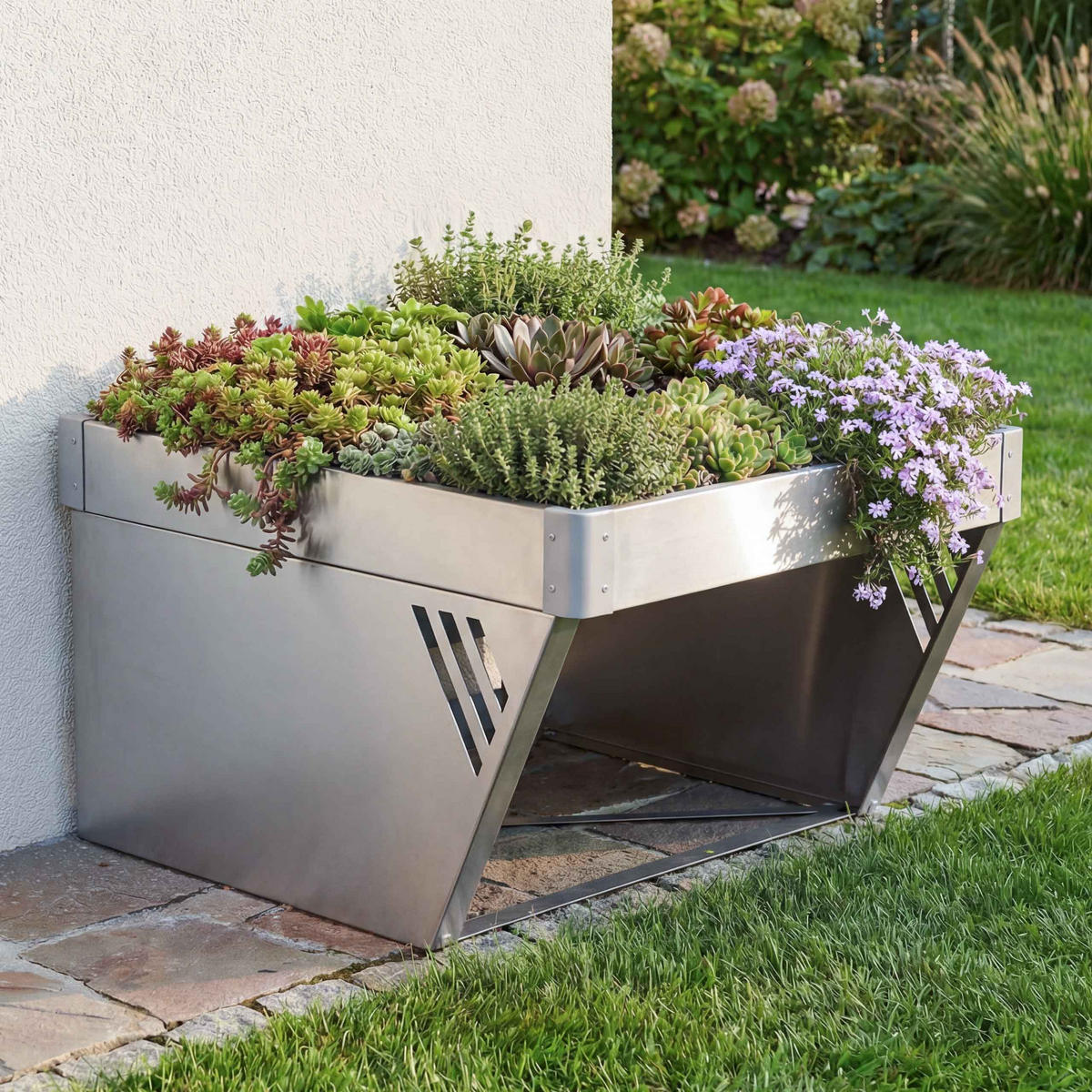 GÁRAŽ PRO KOSÍCÍ ROBOT Stříbrně šedá - stříbrná, kov (60/39/70cm) - MCW