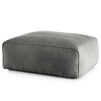 POLSTERHOCKER - Schwarz/Grau, Kunststoff/Textil (81/38/100cm) - home24