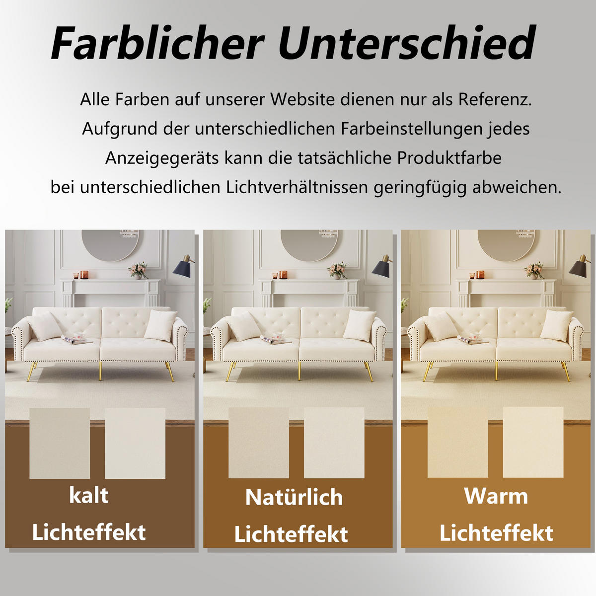 SCHLAFSOFA 2-Sitzer Samt mit 3-fach verstellbarer Rückenlehne Beige 173/75/70 cm - Beige, Textil (70/173/75cm) - Redom