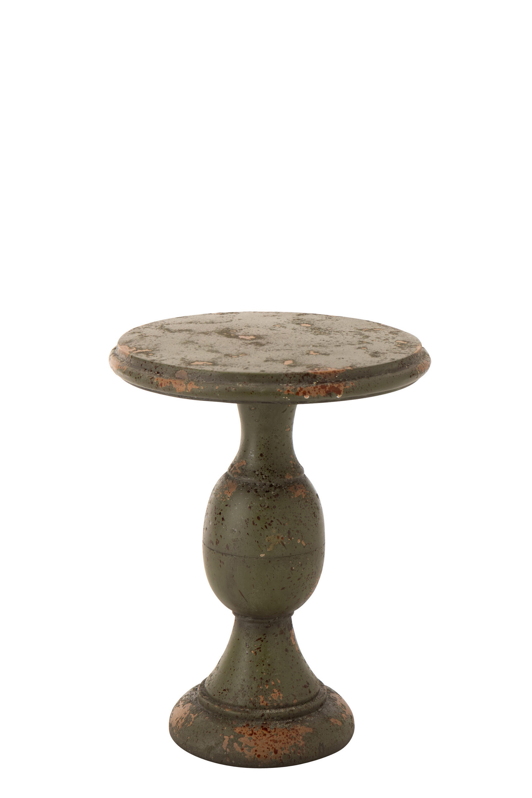 BEISTELLTISCH ANTIK AUßEN Grün - Grün, Glas/Naturmaterialien (41/41/58cm) - J-Line
