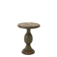 BEISTELLTISCH ANTIK AUßEN Grün - Grün, Glas/Naturmaterialien (41/41/58cm) - J-Line