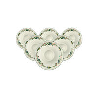 EIERBECHER MIT ABLAGE Marieluise Weihnachten weiß-grün ø 12,5 cm 6er Set - Weiß/Grün, Keramik (12.5/2.5/12.5cm) - Seltmann Weiden