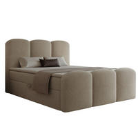 BOXBETT 140x200 VELIA Hellbraun - Hellbraun, Holzwerkstoff/Textil (140/200cm) - Compleo24