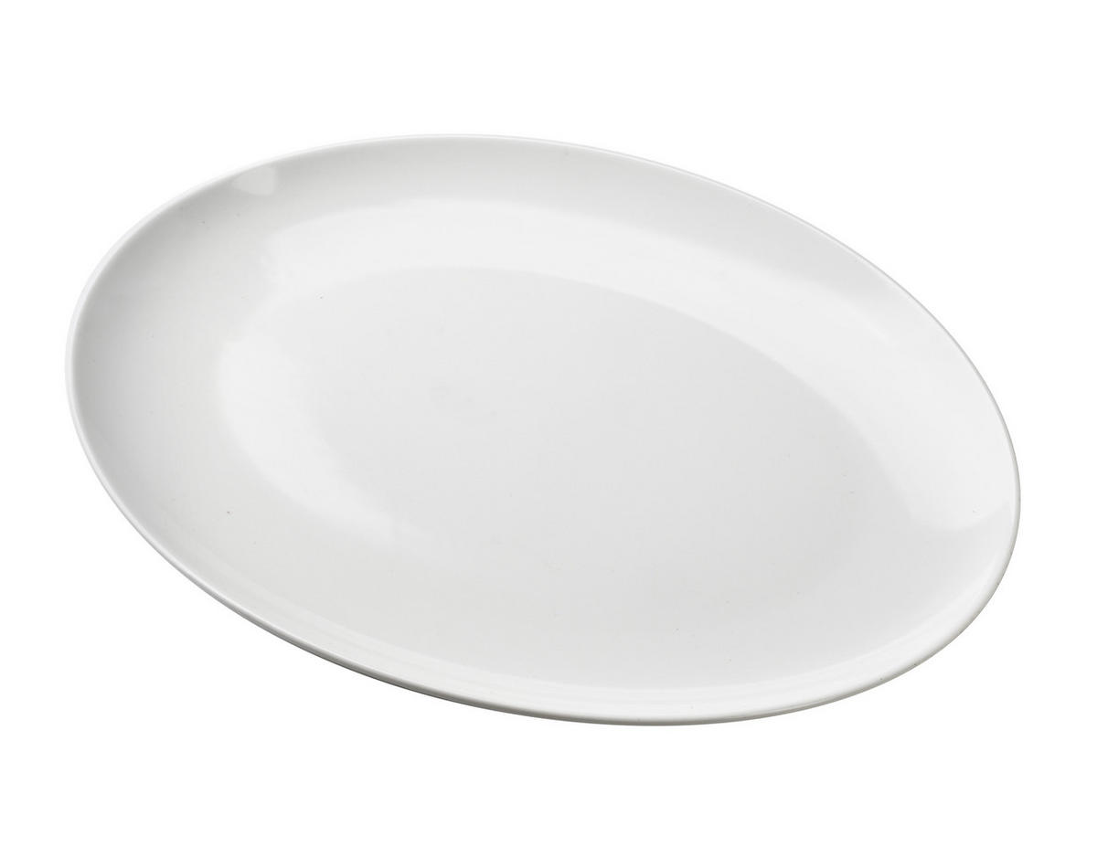 SERVIERPLATTE Basic Weiß 30.5/22/2.5 cm Keramik - Weiß, Keramik (22/2.5/30.5cm) - Mondex