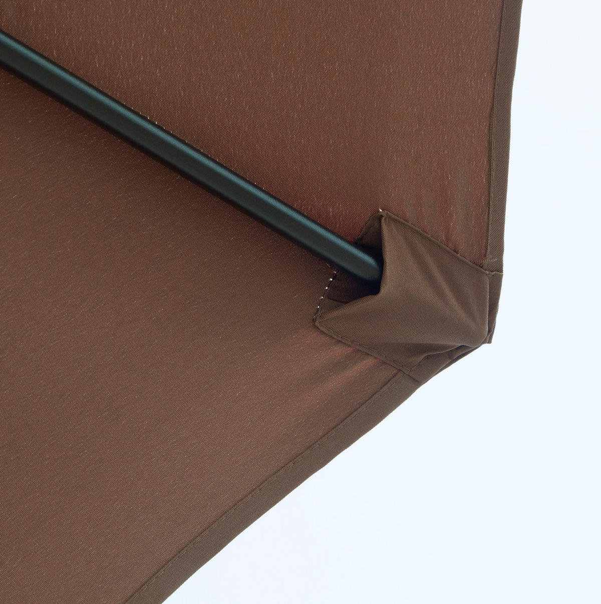 SONNENSCHIRM rund 295 cm in Braun mit Kurbel und Neigefunktion - Braun, Metall (295/295cm) - BEAOK