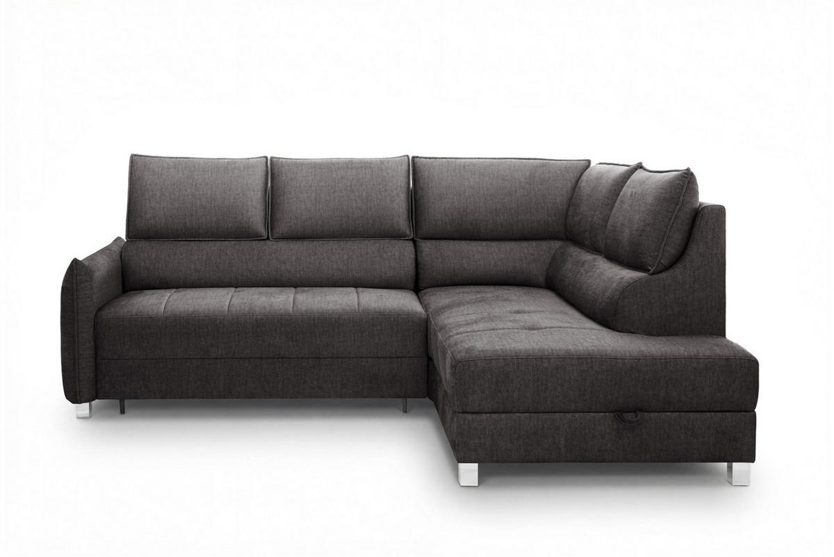 ECKSOFA Marno In Chill Me - Anthrazit, Holzwerkstoff/Textil (260/200cm) - Fun Möbel