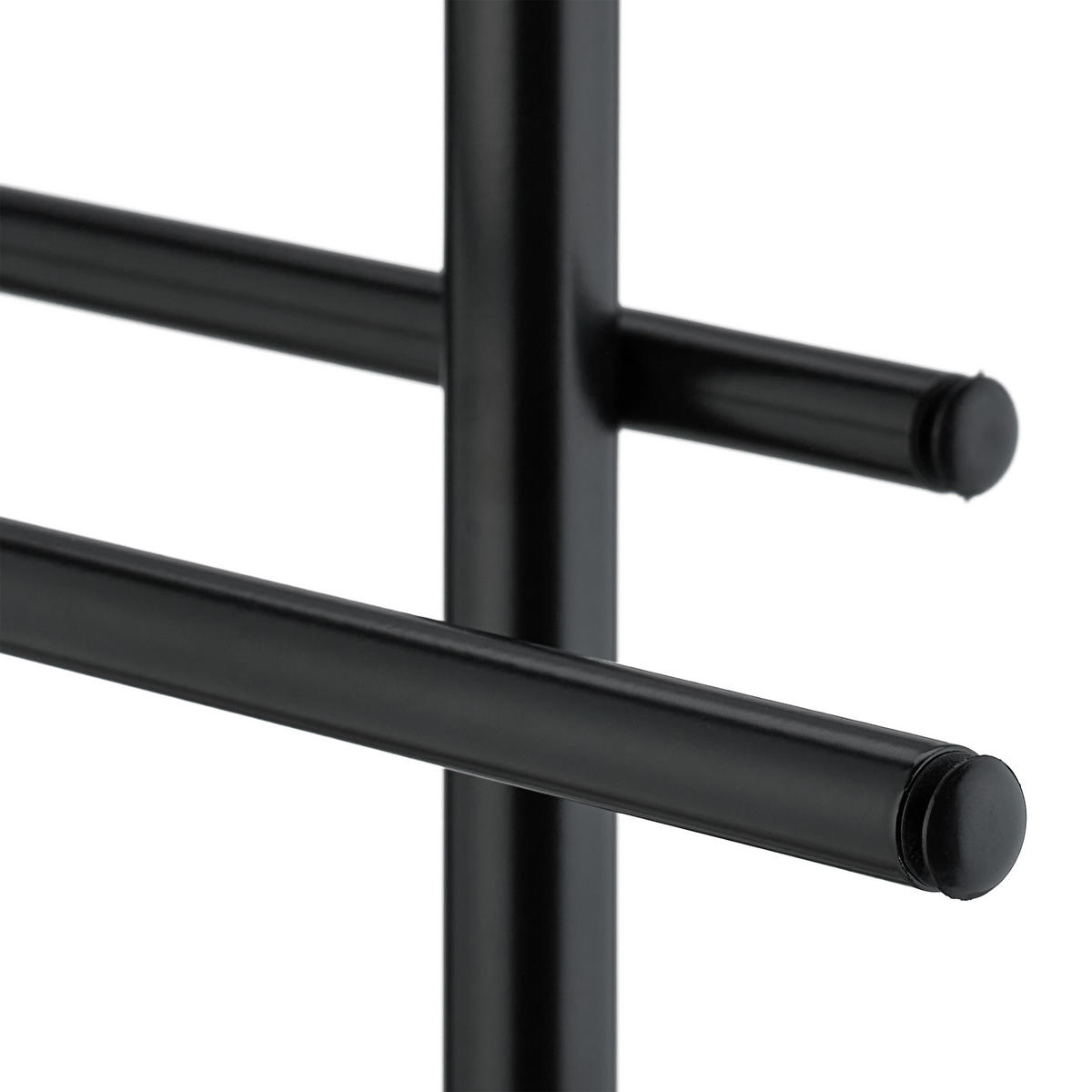 HANDTUCHSTÄNDER - Schwarz, Metall (39/83/18cm) - Relaxdays