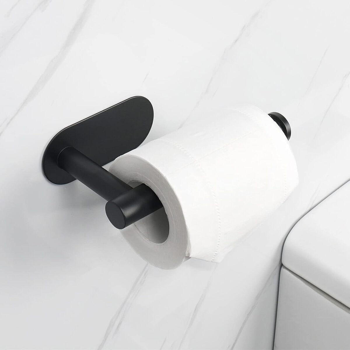 TOILETTENPAPIERHALTER , Edelstahl，Schwarz,Zweierpack - Schwarz, Metall (8.2/4.5/15.8cm) - Authentics
