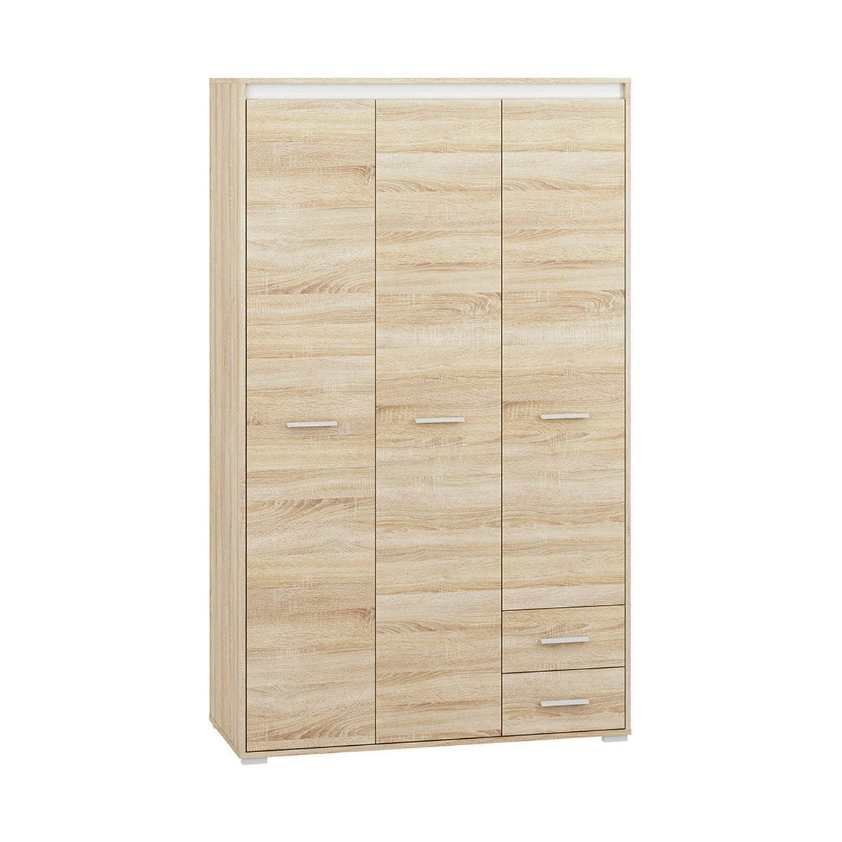 hi-markt Kleiderschrank Sonoma Eiche, Weiß 120x200x50 cm