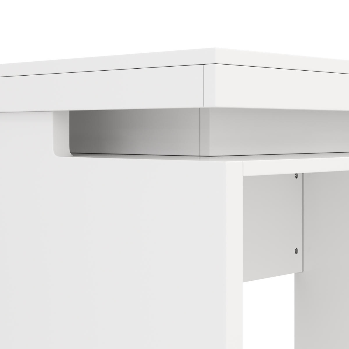 SCHREIBTISCH LED 120cm 3 Schubladen Homeoffice modern - Weiß, Holzwerkstoff (120/50/78.5cm) - FLIEKS